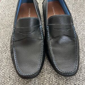Black Leather Men's Loafers